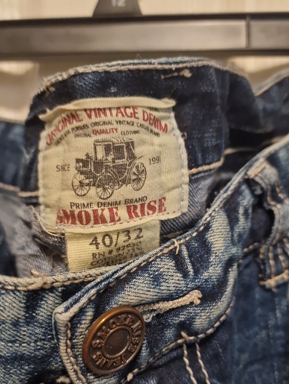 Distressed Indigo Slim Straight - Picture 6 of 6